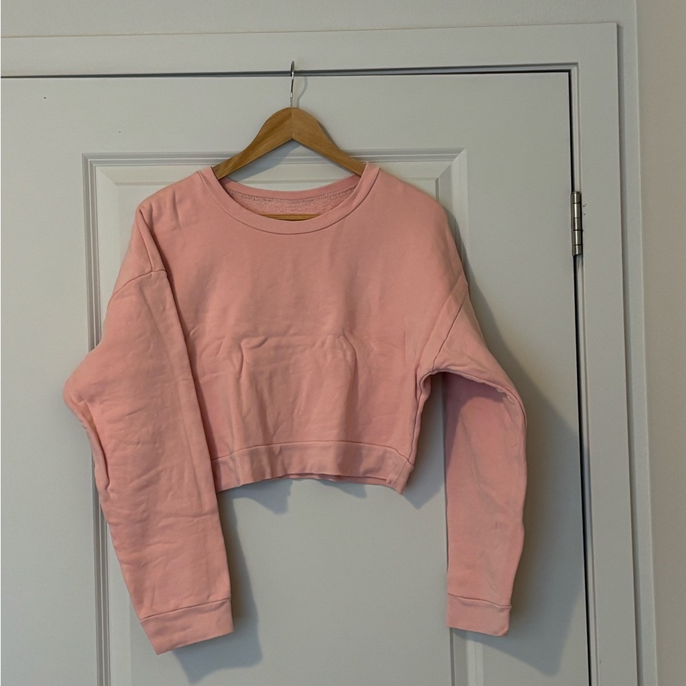 Reformation 100% Cotton Cropped Sweatshirt and Shorts Set